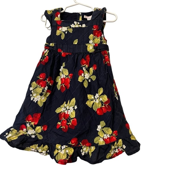 Janie and Jack blue sweet strawberry print dress sz 2T - Picture 1 of 3